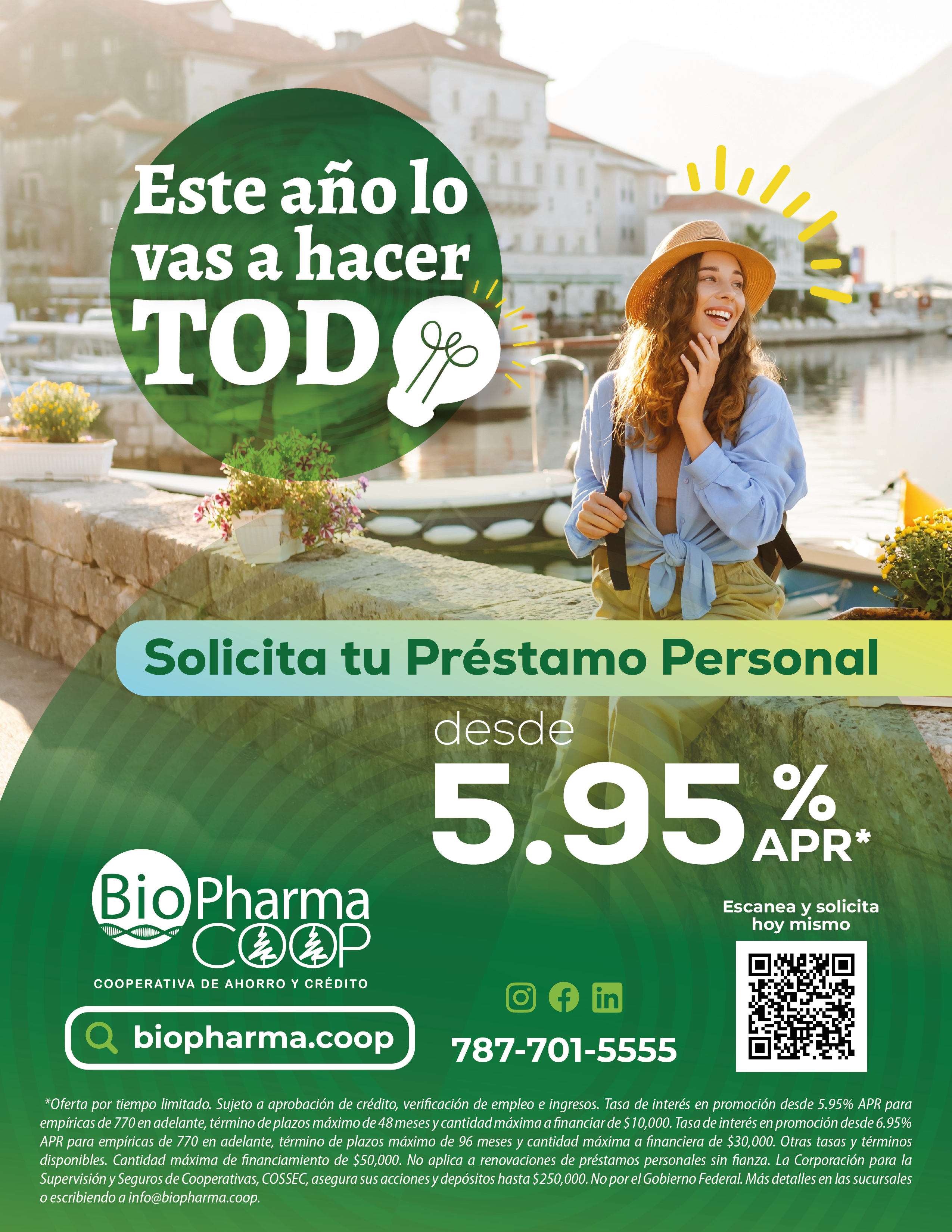 Promoción BioPharma COOP: Este año lo vas a hacer TODO — Préstamo Personal desde 5.95% APR